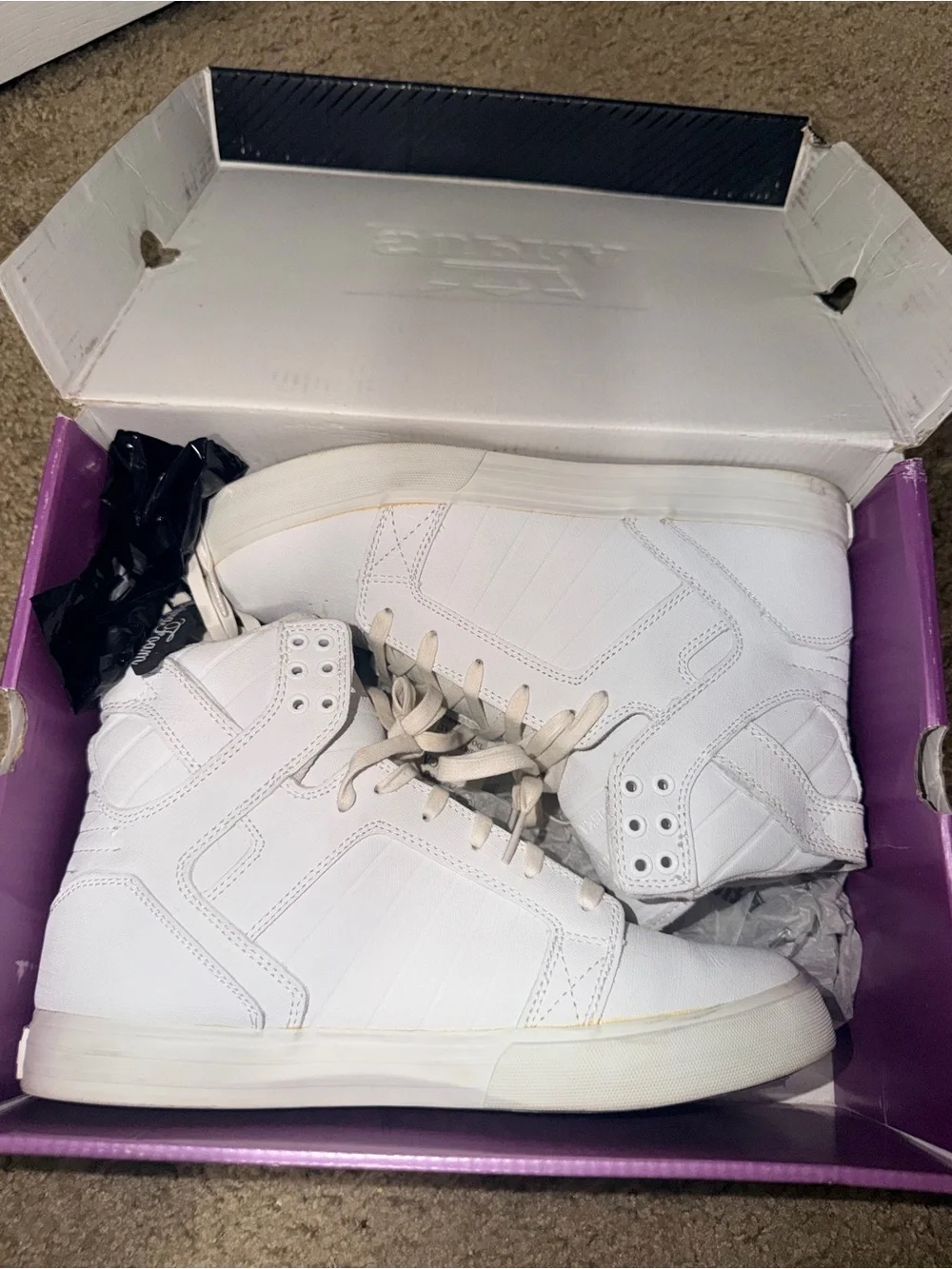 Supra Skytop Chad Muska Pro Model White High Top Sneakers Men’s Size 8.5
